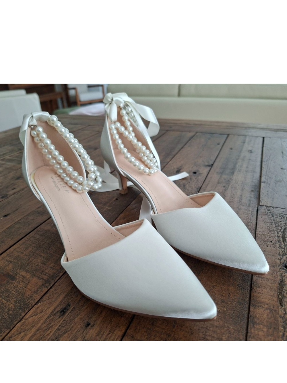Kailee P Claudia Kitten Heel In Ivory - Women’s Size 8